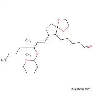 Molecular Structure of 65922-26-1 (1,4-Dioxaspiro[4.4]nonane-6-pentanal,
7-[4,4-dimethyl-3-[(tetrahydro-2H-pyran-2-yl)oxy]-1-octenyl]-)