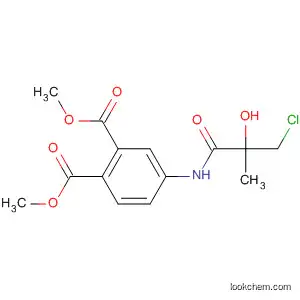 Molecular Structure of 65925-52-2 (1,2-Benzenedicarboxylic acid,
4-[(3-chloro-2-hydroxy-2-methyl-1-oxopropyl)amino]-, dimethyl ester)