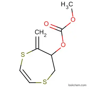 Molecular Structure of 65929-43-3 (Carbonic acid, 6,7-dihydro-5-methylene-5H-1,4-dithiepin-6-yl methyl
ester)