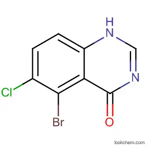 Molecular Structure of 65971-77-9 (4(1H)-Quinazolinone, 5-bromo-6-chloro-)