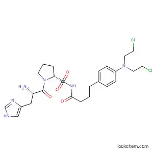 Molecular Structure of 66067-48-9 (L-Prolinamide,
N-[4-[4-[bis(2-chloroethyl)amino]phenyl]-1-oxobutyl]-L-histidyl-)