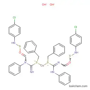 Molecular Structure of 66106-29-4 (Copper, bis[phenylmethyl
N-[[(4-chlorophenyl)amino]thioxomethyl]-N'-phenylcarbamimidothioato]-)
