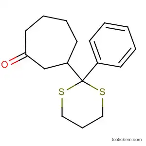 Molecular Structure of 66124-76-3 (Cycloheptanone, 3-(2-phenyl-1,3-dithian-2-yl)-)