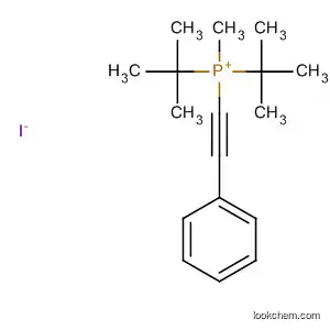 Molecular Structure of 66128-16-3 (Phosphonium, bis(1,1-dimethylethyl)methyl(phenylethynyl)-, iodide)