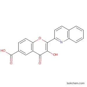 4H-1-Benzopyran-6-carboxylic acid, 3-hydroxy-4-oxo-2-(2-quinolinyl)-