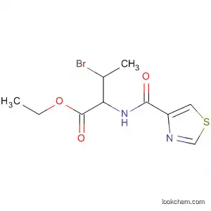 Molecular Structure of 66159-46-4 (Butanoic acid, 3-bromo-2-[(4-thiazolylcarbonyl)amino]-, ethyl ester)