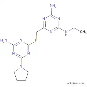 Molecular Structure of 67172-80-9 (1,3,5-Triazine-2,4-diamine,
6-[[4-amino-6-(1-pyrrolidinyl)-1,3,5-triazin-2-yl]fluoromethyl]-N-ethyl-)