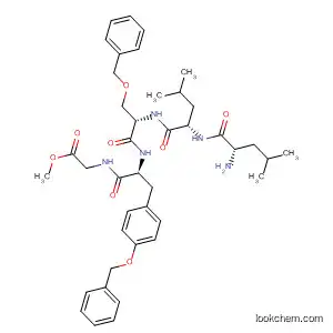 Molecular Structure of 67299-80-3 (Glycine,
N-[N-[N-(N-L-leucyl-L-leucyl)-O-(phenylmethyl)-L-seryl]-O-(phenylmethyl)-
L-tyrosyl]-, methyl ester)