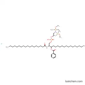 Molecular Structure of 67353-69-9 (Phosphoric acid, 3-(benzoyloxy)-2-[(1-oxooctadecyl)amino]octadecyl
2-[bis(methoxydimethylsilyl)amino]ethyl ester, monopotassium salt)