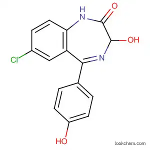 Molecular Structure of 13127-22-5 (2H-1,4-Benzodiazepin-2-one,
7-chloro-1,3-dihydro-3-hydroxy-5-(4-hydroxyphenyl)-)