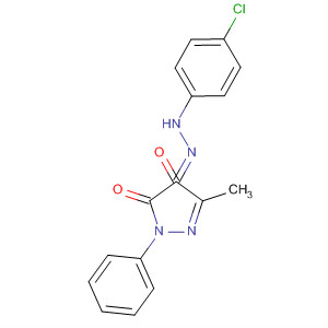 Molecular Structure of 15095-21-3 (1H-Pyrazole-4,5-dione, 3-methyl-1-phenyl-,
4-[(4-chlorophenyl)hydrazone])