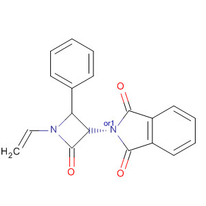 Molecular Structure of 151387-12-1 (1H-Isoindole-1,3(2H)-dione, 2-(1-ethenyl-2-oxo-4-phenyl-3-azetidinyl)-,
cis-)