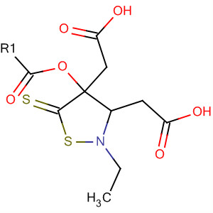 Molecular Structure of 16946-05-7 (3,4(2H)-Thiazolediacetic acid, 2-thioxo-, 4-ethyl ester)