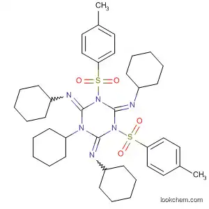 Molecular Structure of 19978-11-1 (1,3,5-Triazine-2,4,6(1H,3H,5H)-triimine,
N,N',N'',1-tetracyclohexyl-3,5-bis[(4-methylphenyl)sulfonyl]-)