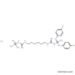 Molecular Structure of 38578-55-1 (2,4,11,13-Tetraazatetradecanediimidamide,
N,N''-bis(4-chlorophenyl)-3,12-diimino-, hydrochloride)