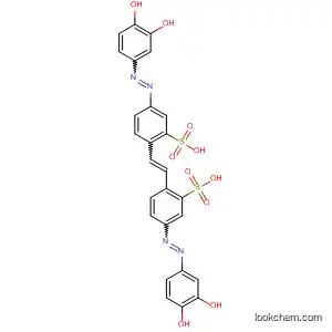 Molecular Structure of 3884-29-5 (Benzenesulfonic acid,
2,2'-(1,2-ethenediyl)bis[5-[(3,4-dihydroxyphenyl)azo]-)