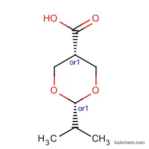 Molecular Structure of 42031-29-8 (1,3-Dioxane-5-carboxylic acid, 2-(1-methylethyl)-, cis-)