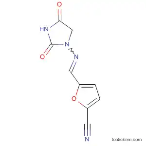 Molecular Structure of 42061-92-7 (2-Furancarbonitrile, 5-[[(2,4-dioxo-1-imidazolidinyl)imino]methyl]-)