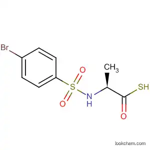 Molecular Structure of 64265-36-7 (Benzenesulfonamide, 4-bromo-N-(2-oxo-3-thietanyl)-, (S)-)