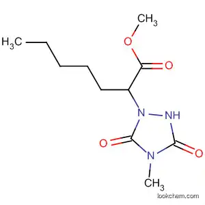 Molecular Structure of 68329-17-9 (1,2,4-Triazolidine-1-heptanoic acid, 4-methyl-3,5-dioxo-, methyl ester)