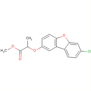 Molecular Structure of 69816-95-1 (Propanoic acid, 2-[(7-chloro-2-dibenzofuranyl)oxy]-, methyl ester)