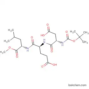 Molecular Structure of 72903-39-0 (L-Leucine,
N-[N-[N-[(1,1-dimethylethoxy)carbonyl]-L-a-aspartyl]-L-a-glutamyl]-,
1-methyl ester)
