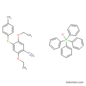 Molecular Structure of 77569-61-0 (Benzenediazonium, 2,5-diethoxy-4-[(4-methylphenyl)thio]-,
tetraphenylborate(1-))