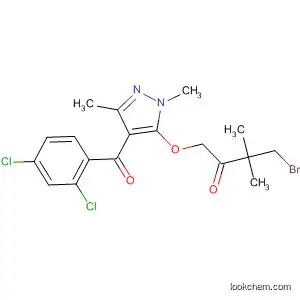 Molecular Structure of 77692-78-5 (2-Butanone,
4-bromo-1-[[4-(2,4-dichlorobenzoyl)-1,3-dimethyl-1H-pyrazol-5-yl]oxy]-3
,3-dimethyl-)