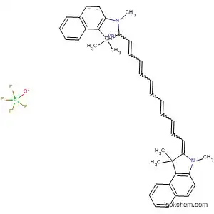 Molecular Structure of 78036-32-5 (1H-Benz[e]indolium,
2-[11-(1,3-dihydro-1,1,3-trimethyl-2H-benz[e]indol-2-ylidene)-1,3,5,7,9-
undecapentaenyl]-1,1,3-trimethyl-, tetrafluoroborate(1-))