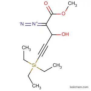 Molecular Structure of 78105-58-5 (4-Pentynoic acid, 2-diazo-3-hydroxy-5-(triethylsilyl)-, methyl ester)