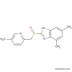 Molecular Structure of 78242-97-4 (1H-Benzimidazole,
4,6-dimethyl-2-[[(5-methyl-2-pyridinyl)methyl]sulfinyl]-)