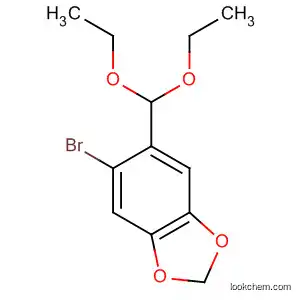 Molecular Structure of 78265-25-5 (1,3-Benzodioxole, 5-bromo-6-(diethoxymethyl)-)