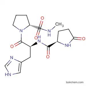 Molecular Structure of 78430-10-1 (L-Prolinamide, 5-oxo-L-prolyl-N-methyl-L-histidyl-)