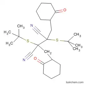Molecular Structure of 79257-83-3 (Butanedinitrile,
2,3-bis[(1,1-dimethylethyl)thio]-2,3-bis[(2-oxocyclohexyl)methyl]-)
