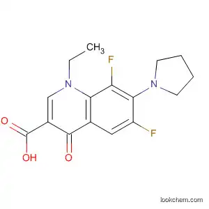 Molecular Structure of 79660-58-5 (3-Quinolinecarboxylic acid,
1-ethyl-6,8-difluoro-1,4-dihydro-4-oxo-7-(1-pyrrolidinyl)-)