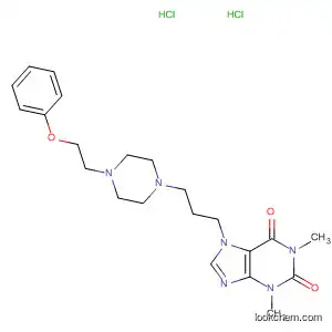 Molecular Structure of 79712-25-7 (1H-Purine-2,6-dione,
3,7-dihydro-1,3-dimethyl-7-[3-[4-(2-phenoxyethyl)-1-piperazinyl]propyl]-,
dihydrochloride)