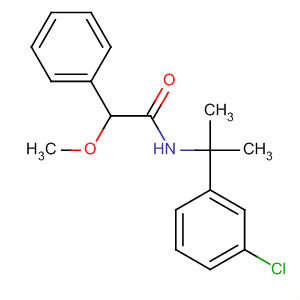 Molecular Structure of 79998-69-9 (Benzeneacetamide, N-[1-(3-chlorophenyl)-1-methylethyl]-2-methoxy-)