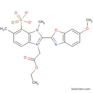 Molecular Structure of 80062-35-7 (1H-Benzimidazolium,
1-(2-ethoxy-2-oxoethyl)-2-(6-methoxy-2-benzoxazolyl)-3-methyl-, methyl
sulfate)