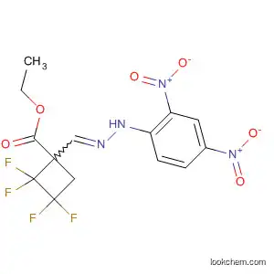 Molecular Structure of 80787-25-3 (Cyclobutanecarboxylic acid,
1-[[(2,4-dinitrophenyl)hydrazono]methyl]-2,2,3,3-tetrafluoro-, ethyl ester)
