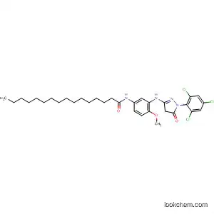 Molecular Structure of 80851-62-3 (Hexadecanamide,
N-[3-[[4,5-dihydro-5-oxo-1-(2,4,6-trichlorophenyl)-1H-pyrazol-3-yl]amino
]-4-methoxyphenyl]-)