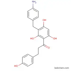 Molecular Structure of 80860-93-1 (1-Propanone,
1-[3-[(4-aminophenyl)methyl]-2,4,6-trihydroxyphenyl]-3-(4-hydroxyphenyl
)-)
