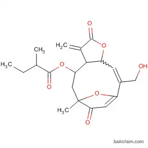 Molecular Structure of 83883-12-9 (Butanoic acid, 2-methyl-,
2,3,3a,4,5,6,7,11a-octahydro-10-(hydroxymethyl)-6-methyl-3-methylene
-2,7-dioxo-6,9-epoxycyclodeca[b]furan-4-yl ester)