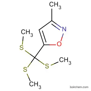 Molecular Structure of 84654-05-7 (Isoxazole, 3-methyl-5-[tris(methylthio)methyl]-)