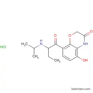 Molecular Structure of 85938-14-3 (2H-1,4-Benzoxazin-3(4H)-one,
5-hydroxy-8-[2-[(1-methylethyl)amino]-1-oxobutyl]-, monohydrochloride)