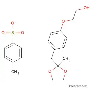 Molecular Structure of 86615-75-0 (Ethanol, 2-[4-[(2-methyl-1,3-dioxolan-2-yl)methyl]phenoxy]-,
4-methylbenzenesulfonate)