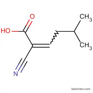 Molecular Structure of 869-02-3 (2-Hexenoic acid, 2-cyano-5-methyl-)