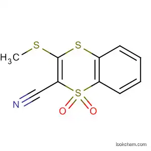 Molecular Structure of 87475-55-6 (1,4-Benzodithiin-2-carbonitrile, 3-(methylthio)-, 1,1-dioxide)