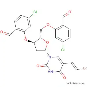 Molecular Structure of 87531-10-0 (Uridine, 5-(2-bromoethenyl)-2'-deoxy-, 3',5'-bis(4-chlorobenzoate), (E)-)