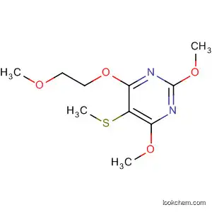 Molecular Structure of 87756-63-6 (Pyrimidine, 2,4-dimethoxy-6-(2-methoxyethoxy)-5-(methylthio)-)
