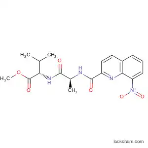 Molecular Structure of 87831-78-5 (L-Valine, N-[N-[(8-nitro-2-quinolinyl)carbonyl]-L-alanyl]-, methyl ester)